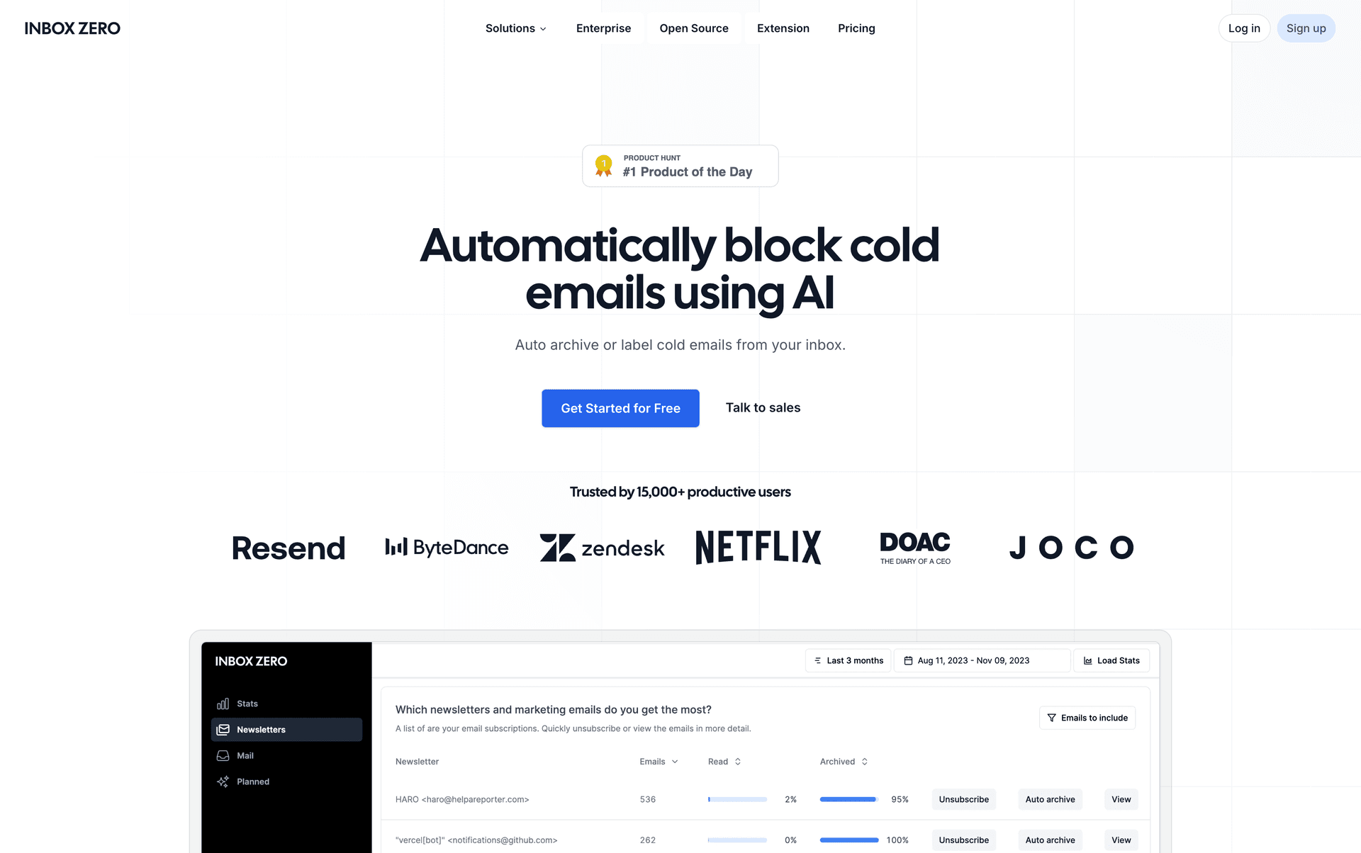 Inbox Zero's Cold Email Blocker